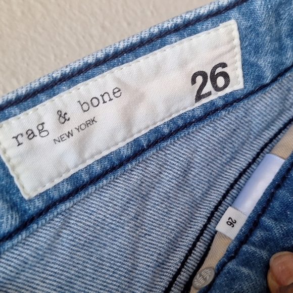 Rag & Bone Nina High Rise Ankle Cigarette Button Fly Poppy Wash Jeans Size 26 - Picture 4 of 9